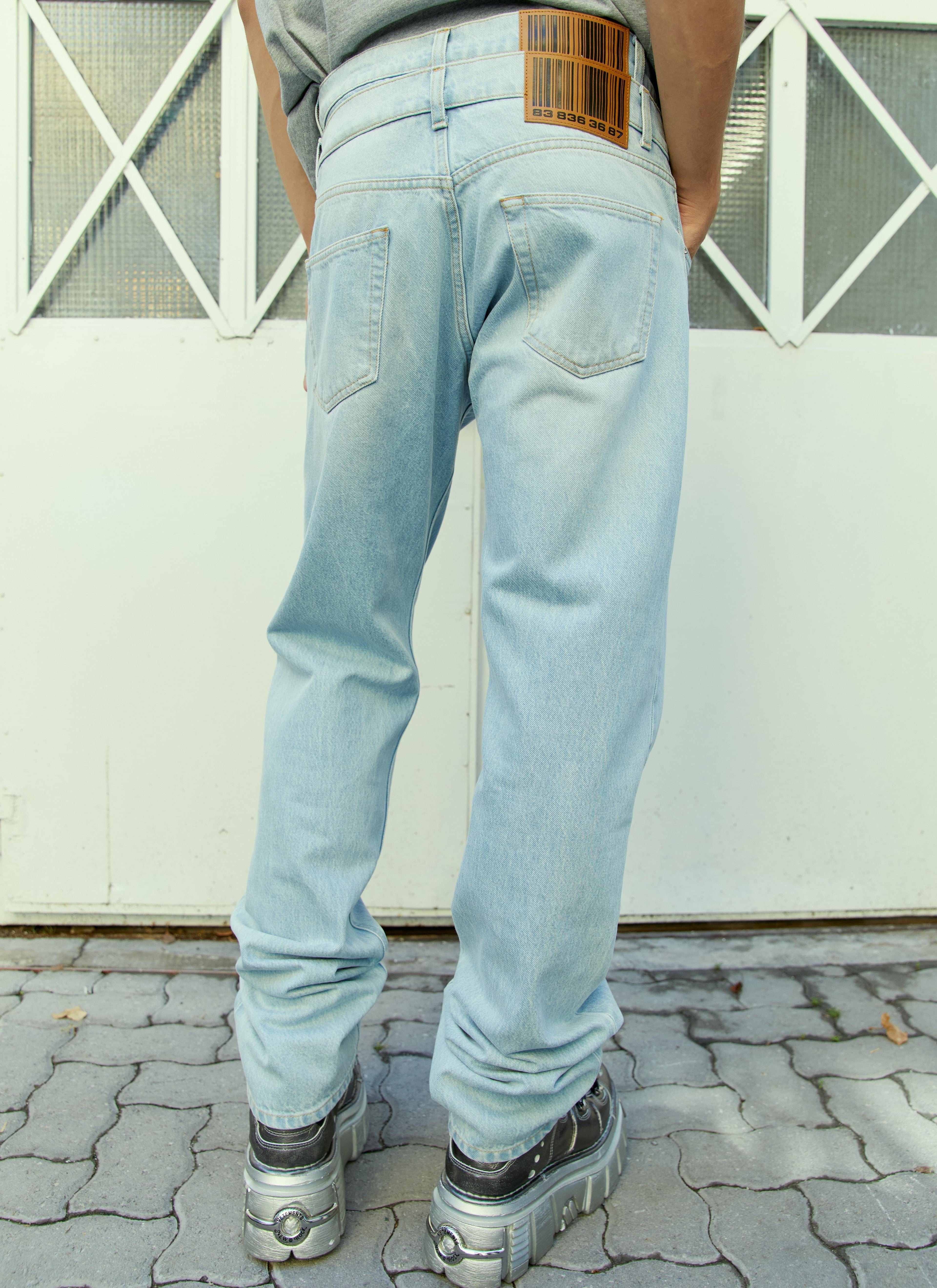 Vtmnts Women Double Waist Denim Jeans