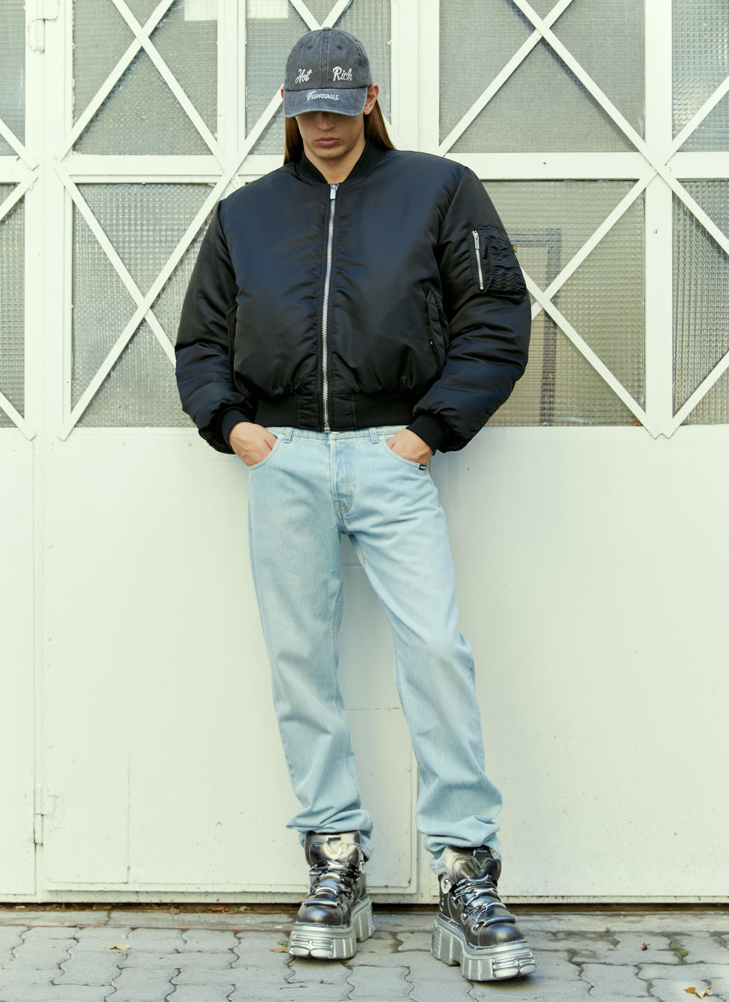 Vtmnts Men Double Waist Denim Jeans