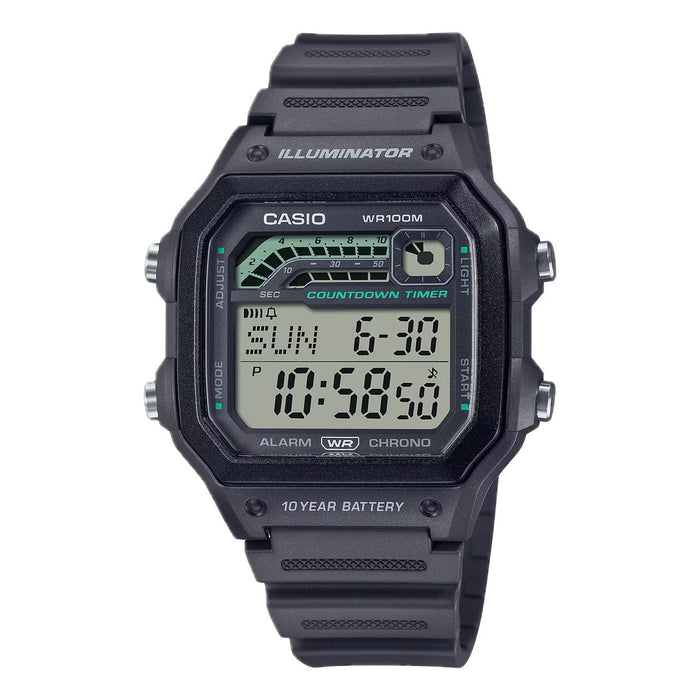 Casio WS-1600H-8AV Digital Sport Watch — Gray Resin Band