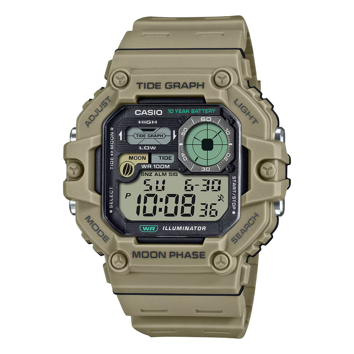 Casio WS-1700H-5AV Digital Watch — Brown Resin Band
